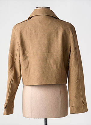 Veste casual col chemisier marron LULUMARY femme