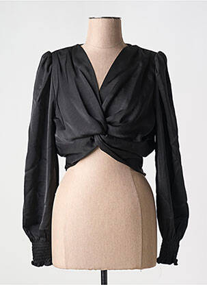 Top coupe cintrée manches longues noir MARAISLISE femme