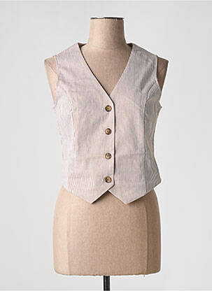 Gilet sans manche coupe cintrée beige LULUMARY femme