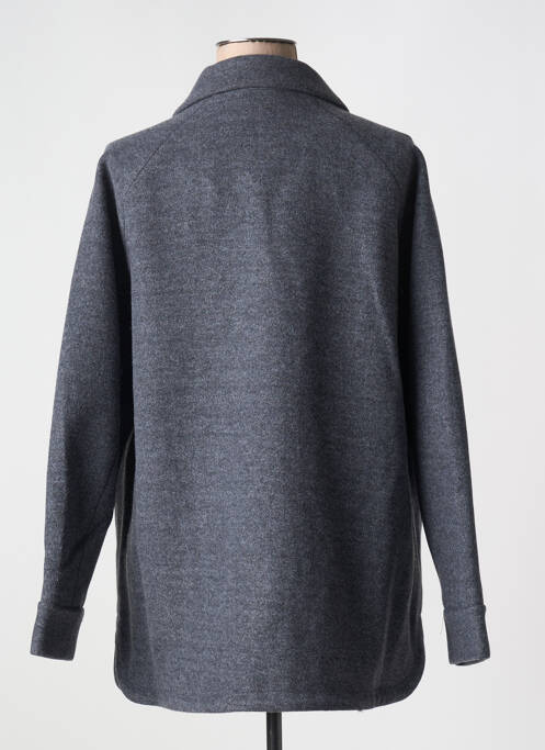 Manteau court coupe droite sans capuche gris LAURA JO femme