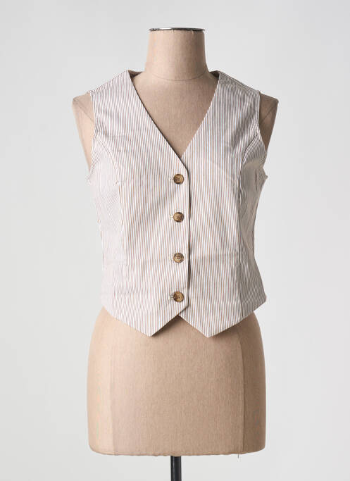 Gilet sans manche beige LULUMARY pour femme