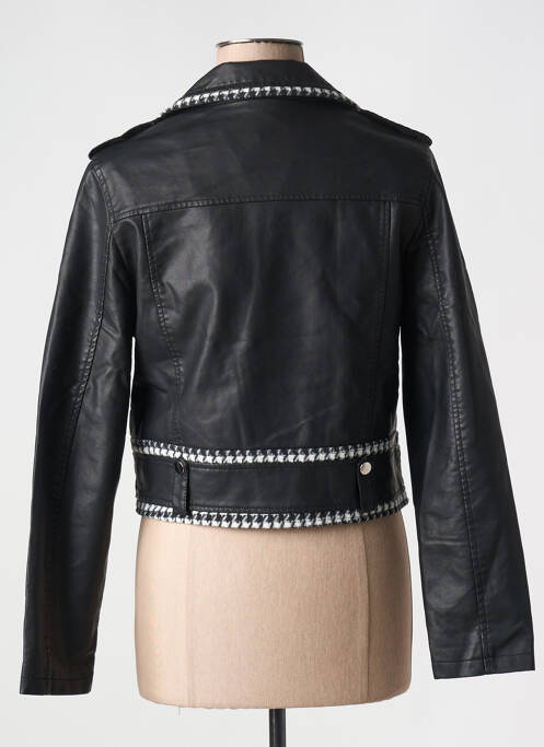 Veste simili cuir noir DROLE DE COPINE pour femme