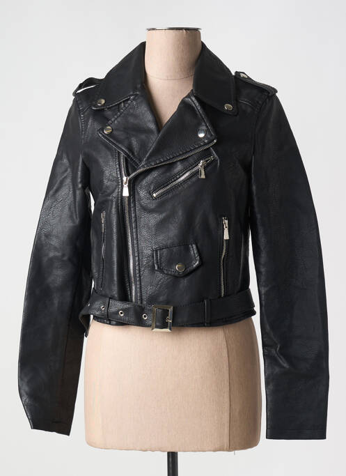 Veste simili cuir noir L'OLIVE VERTE pour femme