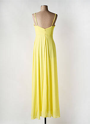 Robe longue manches bretelles ajustables fines bretelles jaune CHARM'S femme