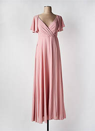 Robe longue manches courtes manches courtes rose CHARM'S femme