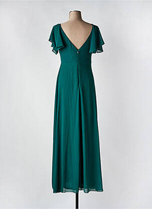Robe longue manches courtes manches courtes vert CHARM'S femme