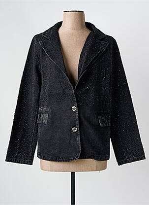 Veste casual coupe cintrée noir AÏKHA femme