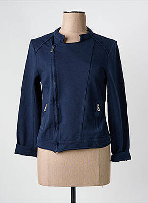 Veste casual col rond bleu EMPORIUM femme