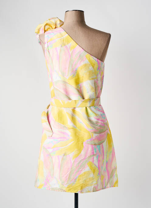 Robe courte sans manche sans manche jaune ELLI WHITE femme