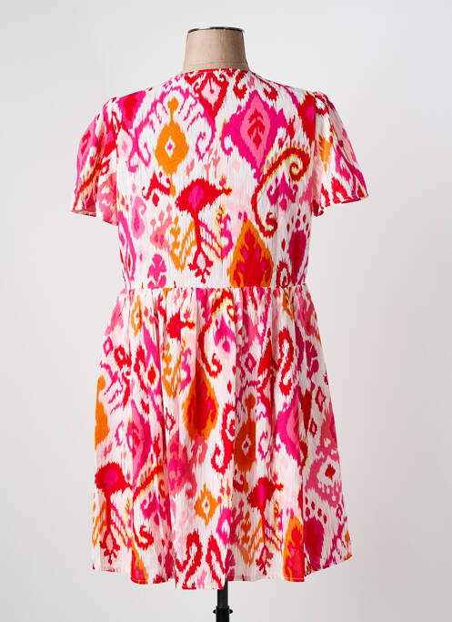 Robe courte rose PAPILLONNE pour femme