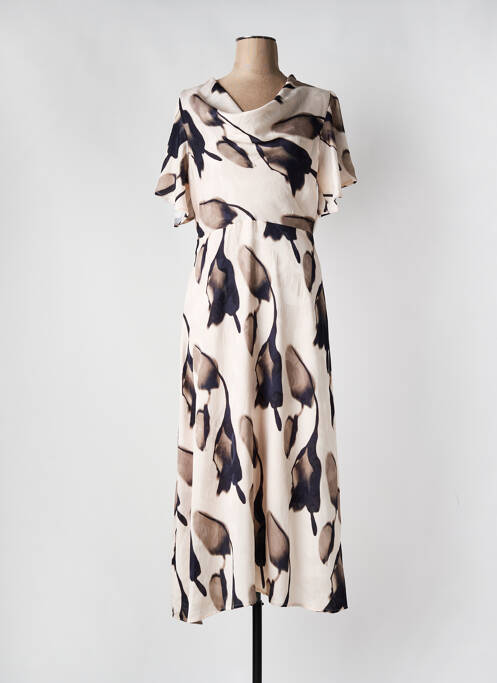 Robe longue beige ELLI WHITE pour femme