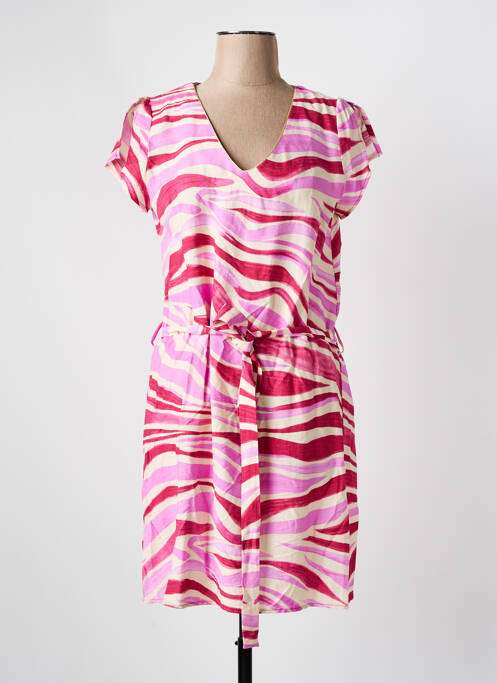 Robe mi-longue rose EMMA ELLA femme