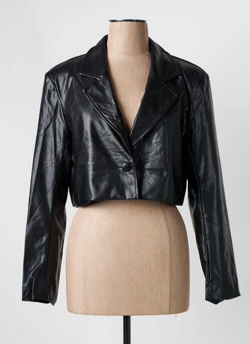 Veste simili cuir noir DROLE DE COPINE pour femme