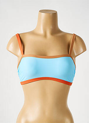 Haut de maillot de bain bretelles élastiquées brassieres bleu PILZER femme
