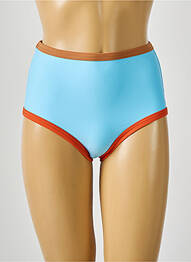 Bas de maillot de bain effet matière satinée culotte bleu PILZER femme