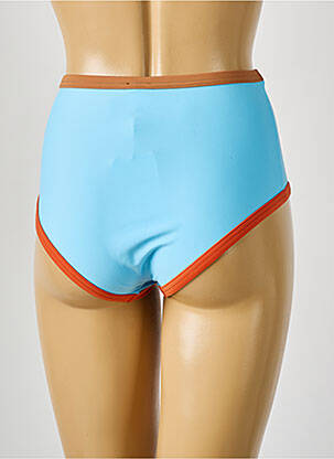 Bas de maillot de bain effet matière satinée culotte bleu PILZER femme