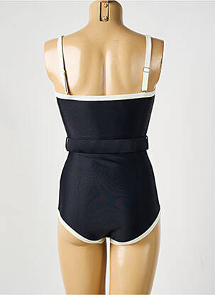 Maillot de bain 1 pièce effet matière satinée noir PILZER femme