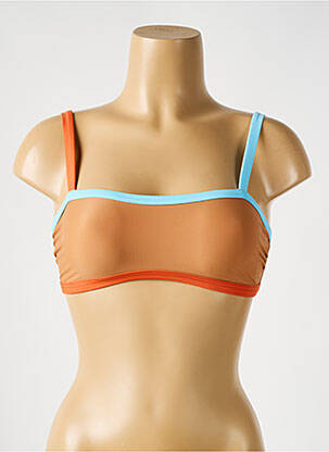 Haut de maillot de bain stretch haut bandeau orange PILZER femme