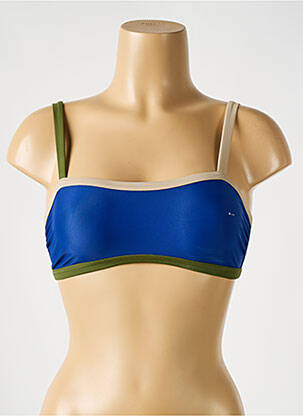 Haut de maillot de bain bretelles élastiquées ajustables brassieres bleu PILZER femme
