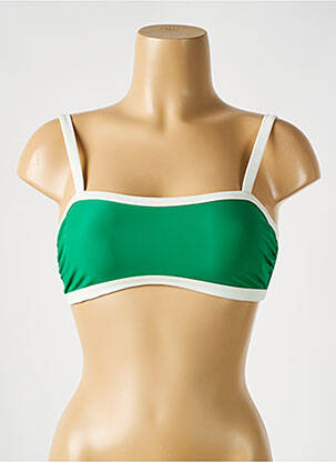 Haut de maillot de bain bretelles élastiquées ajustables brassieres vert PILZER femme
