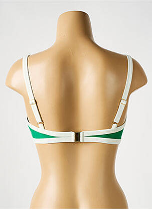 Haut de maillot de bain bretelles élastiquées ajustables brassieres vert PILZER femme