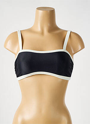 Haut de maillot de bain bretelles élastiquées ajustables brassieres noir PILZER femme