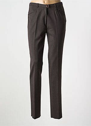 Pantalon slim taille haute taille haute marron CHRISTIAN MARRY femme