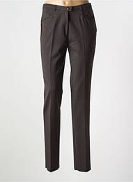 Pantalon slim poches taille haute marron CHRISTIAN MARRY femme
