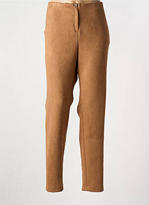 Pantalon slim taille haute taille haute marron FRANCE RIVOIRE femme