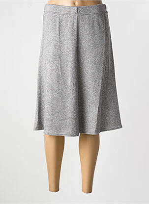 Jupe mi-longue coupe évasée gris FRANK WALDER femme