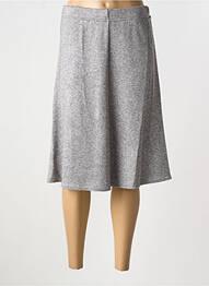 Jupe mi-longue coupe évasée gris FRANK WALDER femme