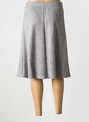 Jupe mi-longue coupe évasée gris FRANK WALDER femme