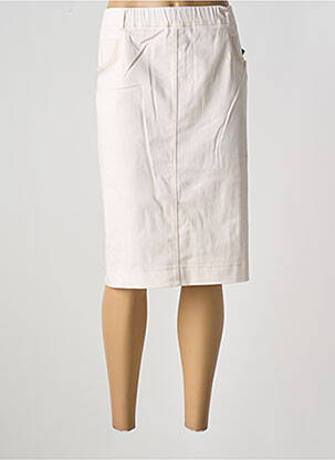 Jupe mi-longue coupe droite rose FRANK WALDER femme