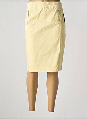 Jupe mi-longue coupe droite jaune FRANK WALDER femme