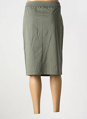Jupe mi-longue coupe droite vert FRANK WALDER femme