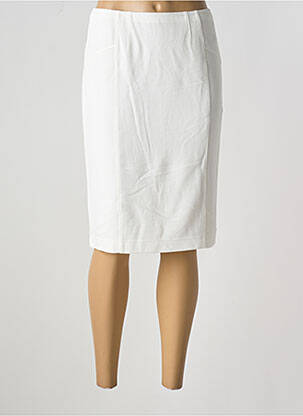 Jupe mi-longue coupe droite blanc SOMMERMANN femme