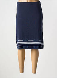 Jupe mi-longue coupe droite bleu SAINT CHARLES femme
