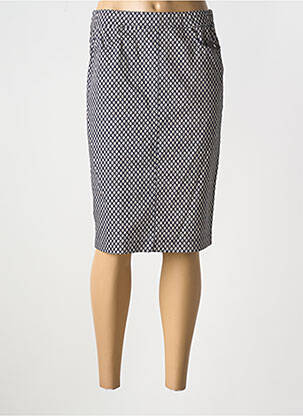 Jupe mi-longue taille haute bleu FRANK WALDER femme