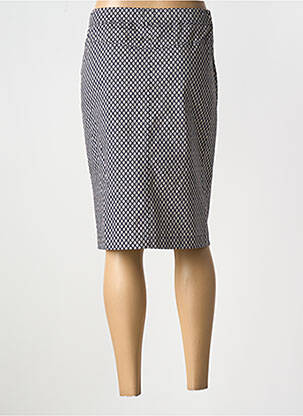 Jupe mi-longue taille haute bleu FRANK WALDER femme