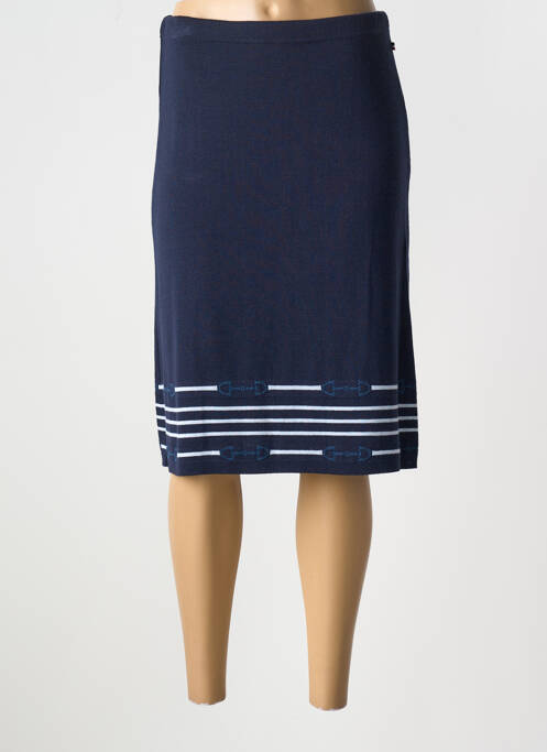 Jupe mi-longue bleu SAINT CHARLES pour femme