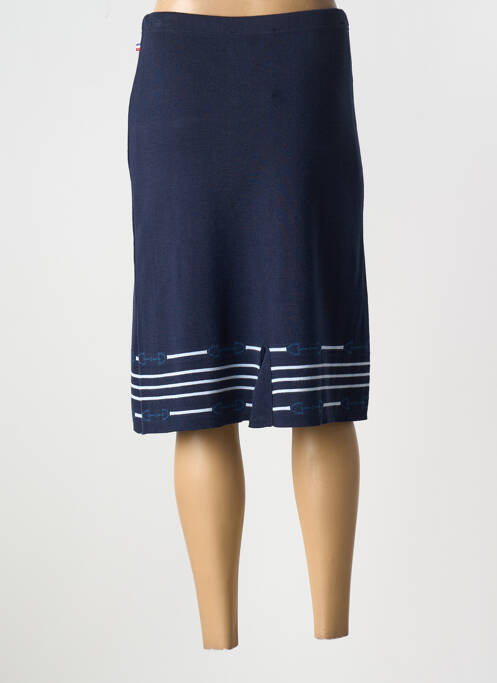 Jupe mi-longue bleu SAINT CHARLES pour femme