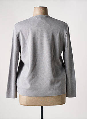 Pull coupe droite manches longues gris SAINT CHARLES femme