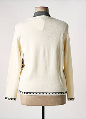 Pull coupe cintrée manches longues beige SAINT CHARLES femme