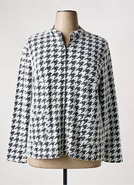 Gilet manches longues maille maille poilu blanc FRANK WALDER femme