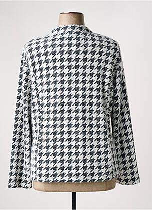 Gilet manches longues maille maille poilu blanc FRANK WALDER femme