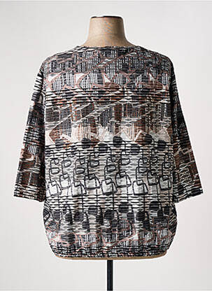 T-shirt manches 3/4 manches 3/4 gris FRANK WALDER femme