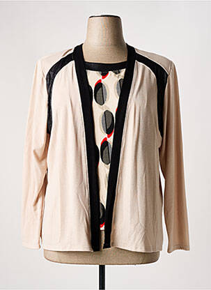 Pull coupe droite manches longues beige NAYAT femme