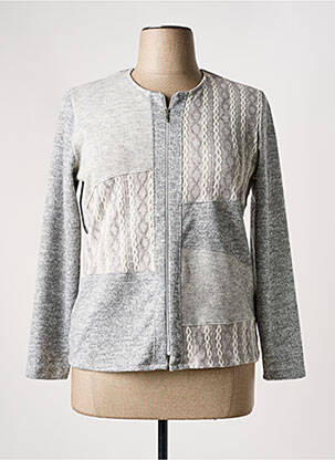 Gilet manches longues gris NAYAT pour femme