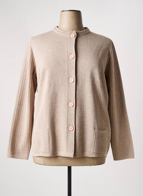 Gilet manches longues beige JUPER pour femme