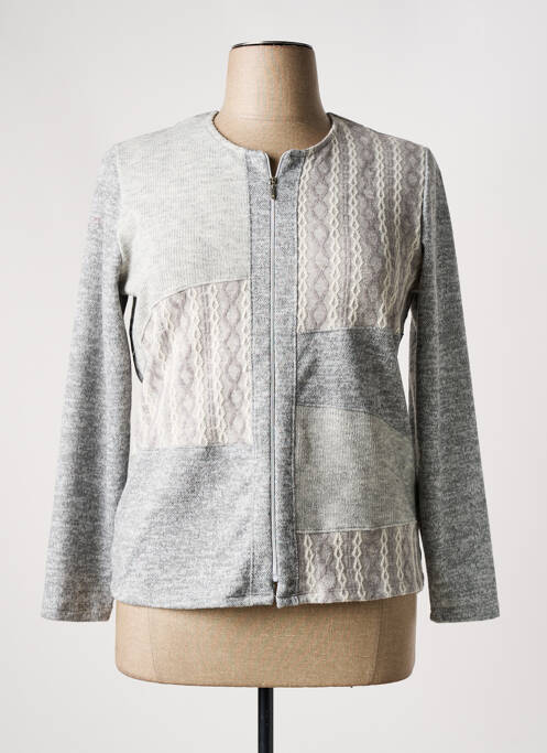 Gilet manches longues gris NAYAT pour femme